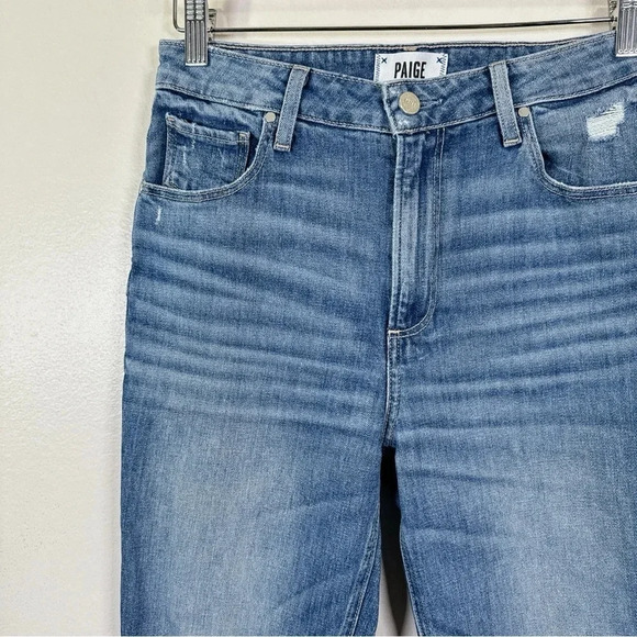 Paige Womens Size 27 Sarah Slim Destructed Ribbed Jeans - Picture 4 of 16